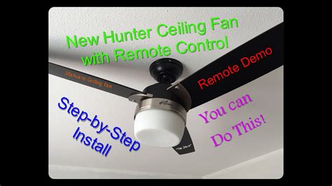 Disconnect existing wiring between ceiling fan and supply at electrical junction. . Hunter fan installation manual